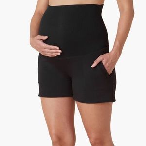 Maternity Foldover Short beyond yoga small black NWT